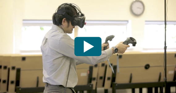 A man using a VR headset as a thumbnail for a video about the IfM