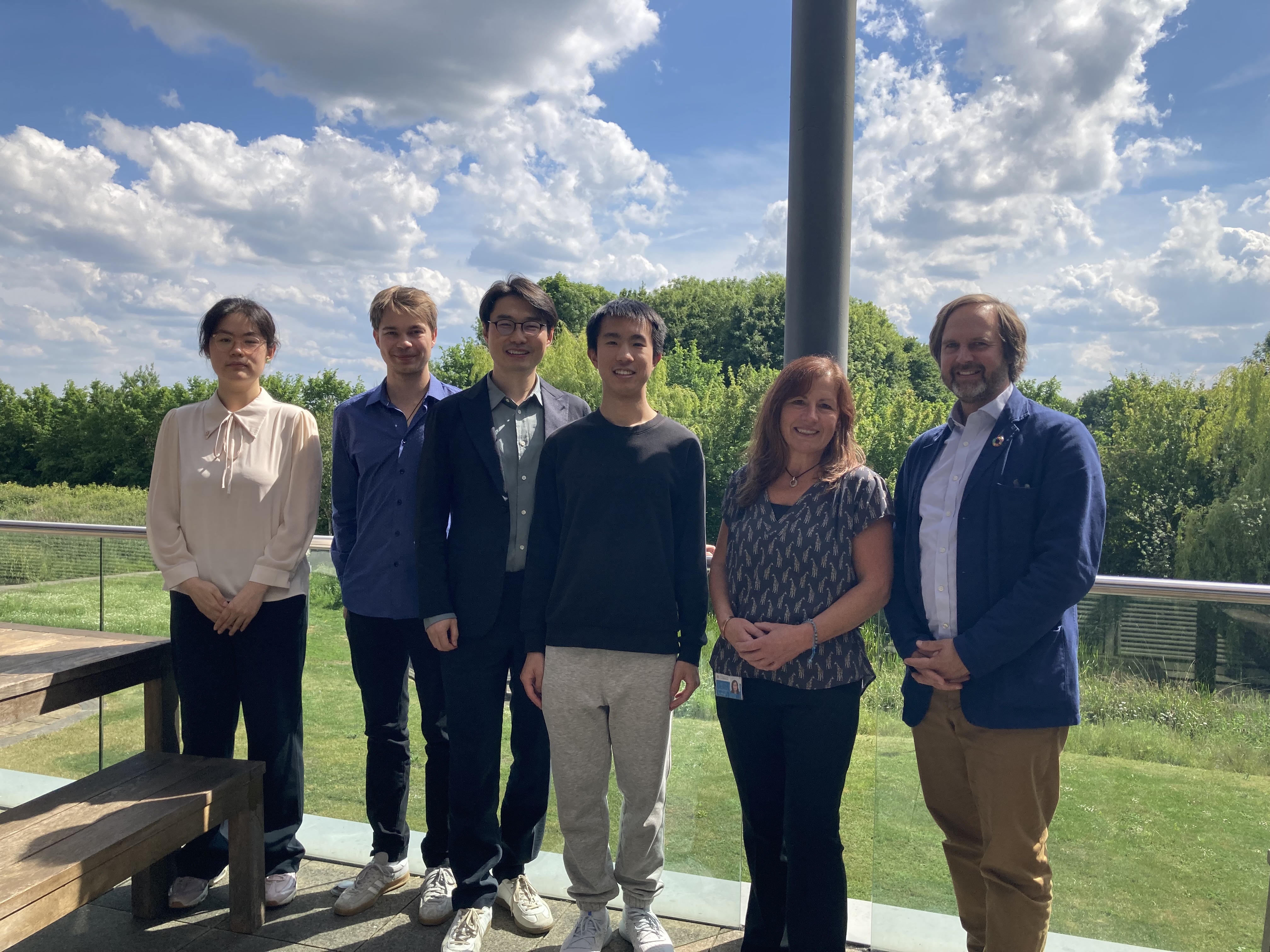 The organising committee with PhD Divisional Coordinator, Liz George and the Head of the PhD Programme, Frank Tietze.