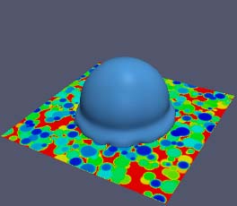 graphic image drop on surface