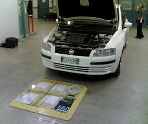 Fiat prototype car with sensor pad