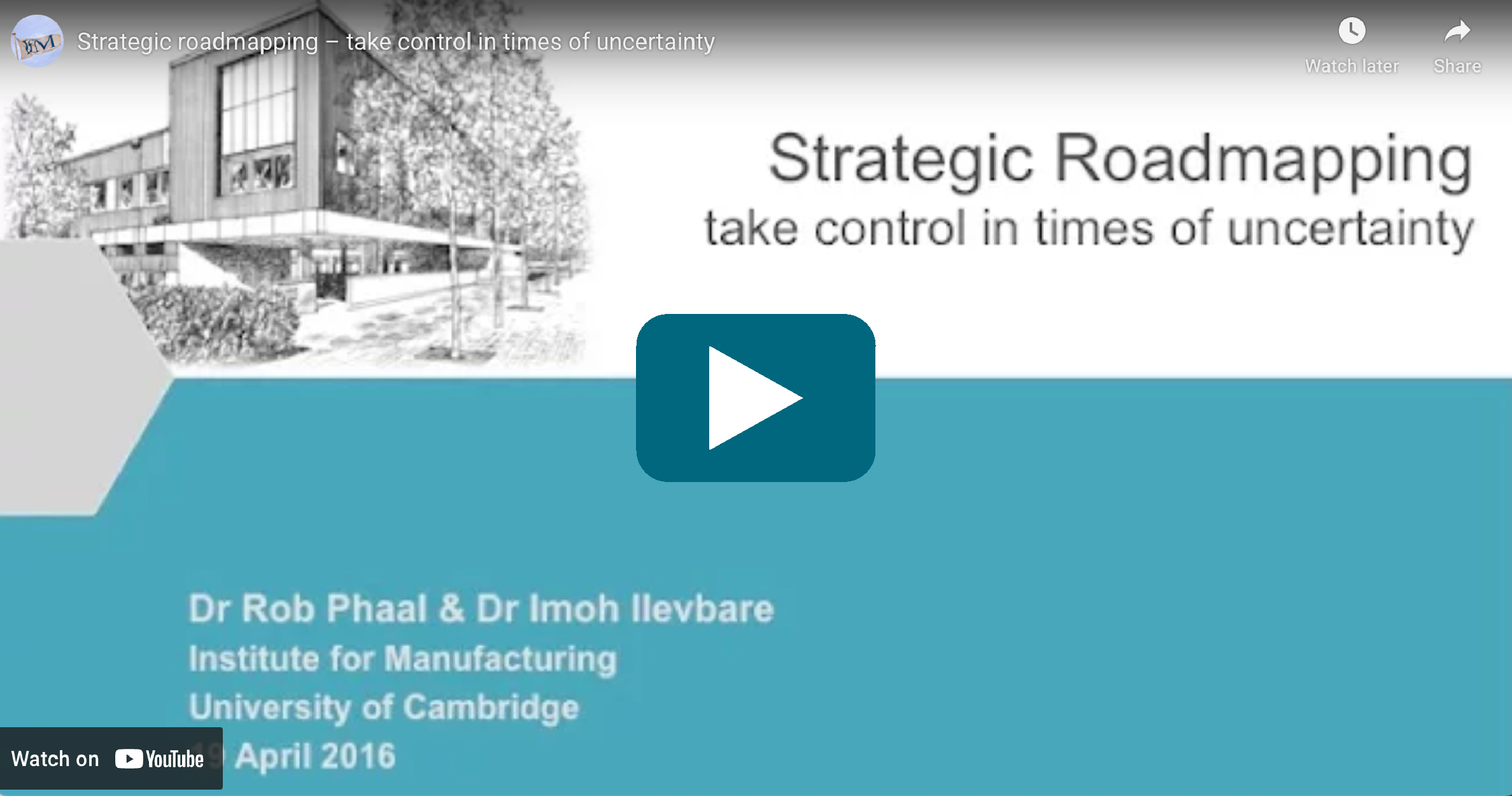 Video Thumbnail: Strategic roadmapping - leading in times of uncertainty
