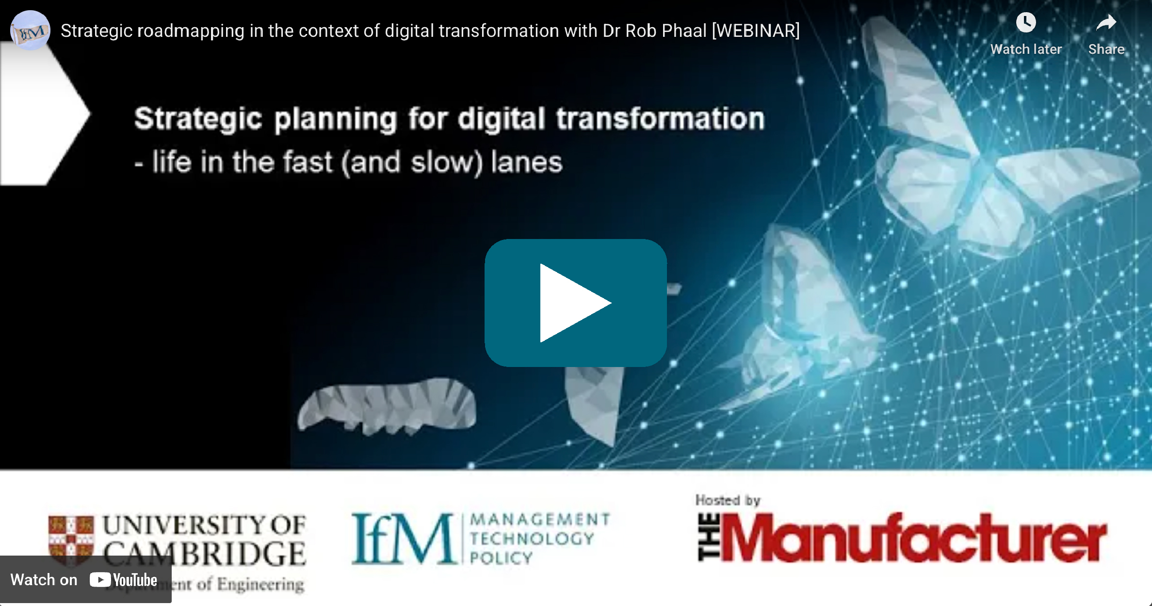 Video Thumbnail:  Strategic planning for digital transformation [WEBINAR]