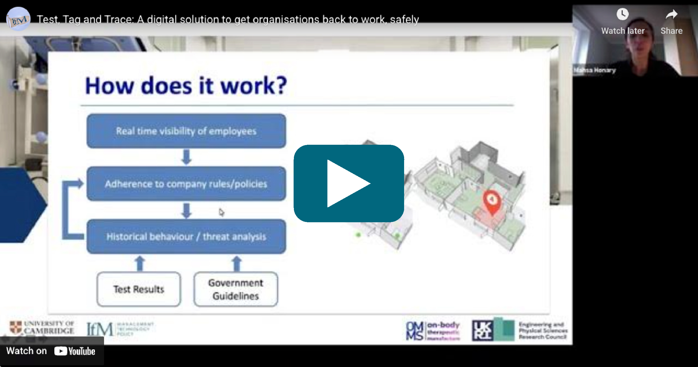 Video Thumbnail: Test, Tag & Trace- A digital solution to get organisations back to work