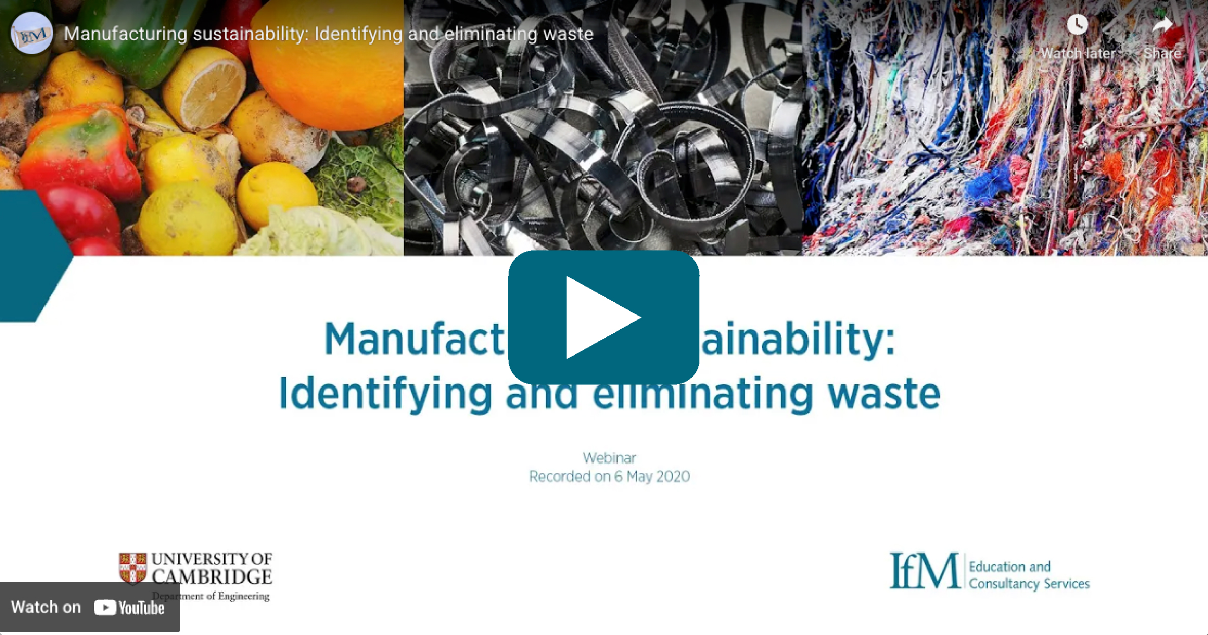 Video Thumbnail: Manufacturing sustainability: Identifying and eliminating waste