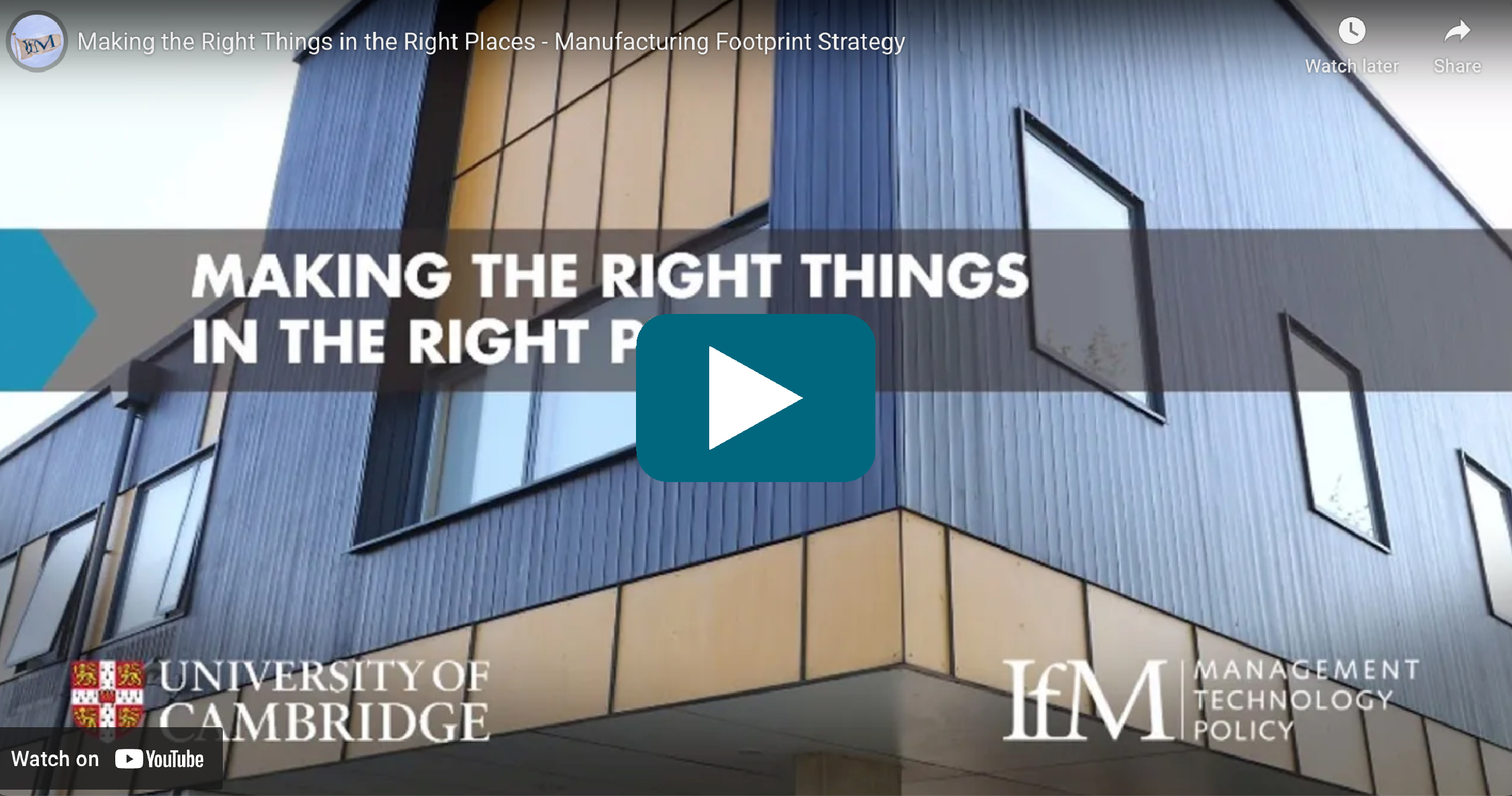 Video Thumbnail: Making the Right Things in the Right Places video